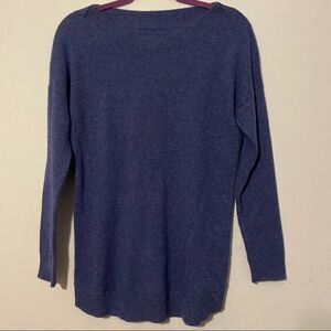 Womens Size Medium 100% Cashmere Long Sleeve Uneven Hem Sweater Office Staple